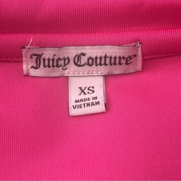 Juicy Couture sweatshirt Scuba Hot Pink Sequins Crewneck XS - Picture 6 of 7